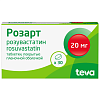 Купить Розарт 20 мг 30 шт таблетки покрытые пленочной оболочкой