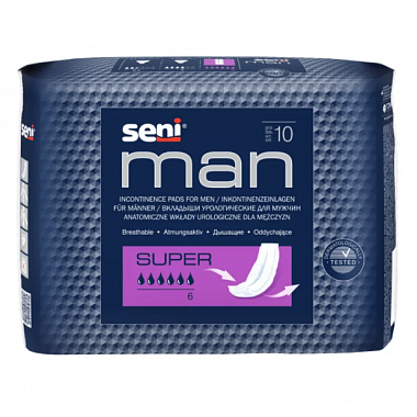 Купить Seni Man Super вкладыш урологический  №10 д/мужчин