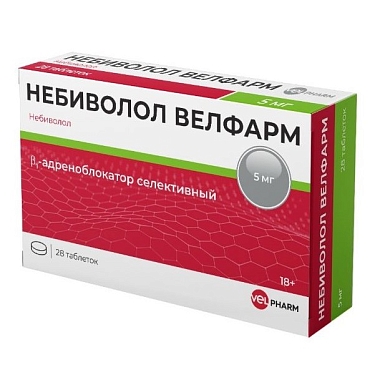 Купить Небиволол Велфарм 5 мг 28 шт таблетки