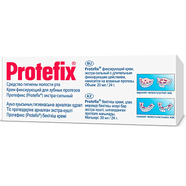 Купить Protefix 20 мл крем фиксирующий для зубных протезов экстра-сильный