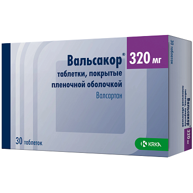 Купить Вальсакор 320 мг 30 шт таблетки покрытые пленочной оболочкой