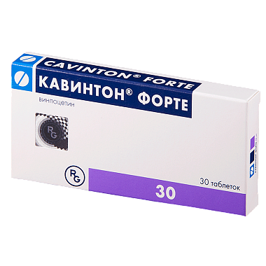 Купить Кавинтон Форте 10 мг 30 шт таблетки