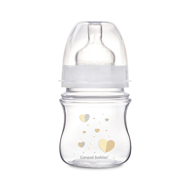 Купить Canpol babies PP EasyStart 120 мл бутылочка с широким горлышком антиколиковая 0+ цвет белый