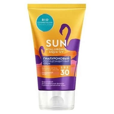 Купить Фитокосметик Био Косметолог 150 мл крем солнцезащитный гиалуроновый SPF30+