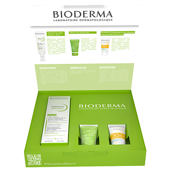Купить Bioderma Sebium Kerato набор для проблемной и жирной 30 мл кожи крем-гель + 2 миниатюры