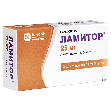Купить Ламитор 25 мг 30 шт таблетки