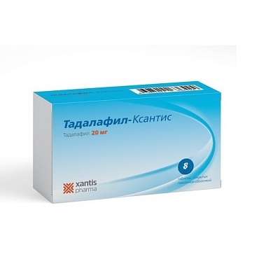 Купить Тадалафил-Ксантис 20 мг 8 шт таблетки покрытые пленочной оболочкой
