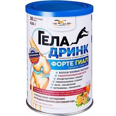 Купить Геладринк Форте Гиал 420 г апельсин