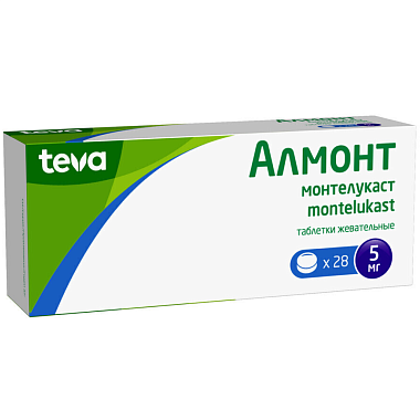 Купить Алмонт 5 мг 28 шт таблетки жевательные