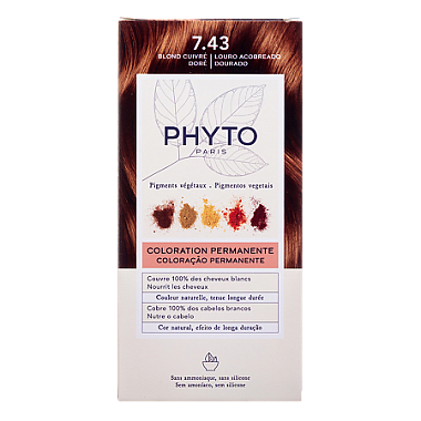 Купить Phyto color №7.43 (золотисто-медный блонд) 2 шт краска для волос