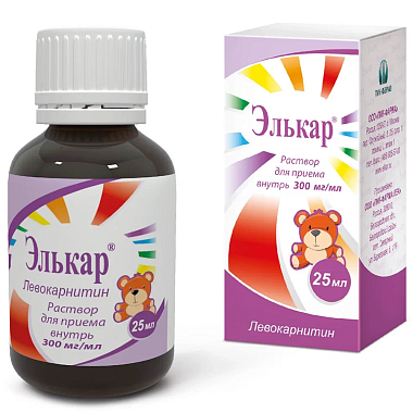 Купить Элькар 300 мг/мл 25 мл раствор для приема внутрь
