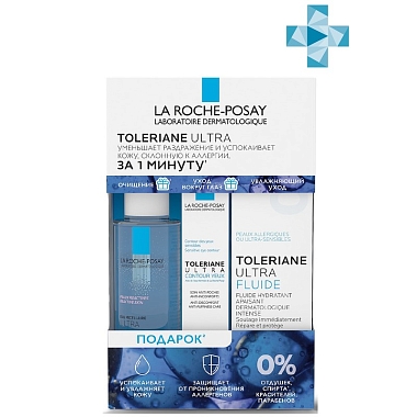 Купить La Roche-Posay Toleriane Ultra набор флюид 40мл+миц вода реак кожа 50мл+ уход д/глаз 2мл