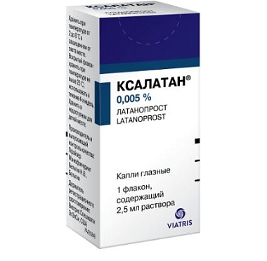 Купить Ксалатан 0,005% 2,5 мл 1 шт капли глазные
