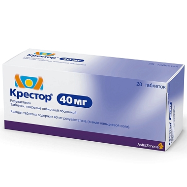 Купить Крестор 40 мг 28 шт таблетки покрытые пленочной оболочкой