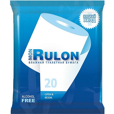 Купить Mon Rulon 20 шт бумага туалетная влажная