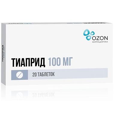Купить Тиаприд 100 мг 20 шт таблетки