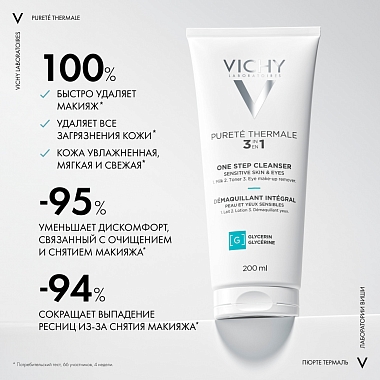 Купить Vichy Purete Thermale 200 мл средство очищающее универсальное 3 в 1