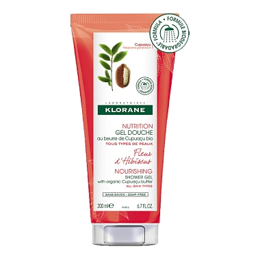 Купить Klorane 200 мл гель для душа цветок гибискуса с органич маслом купуасу